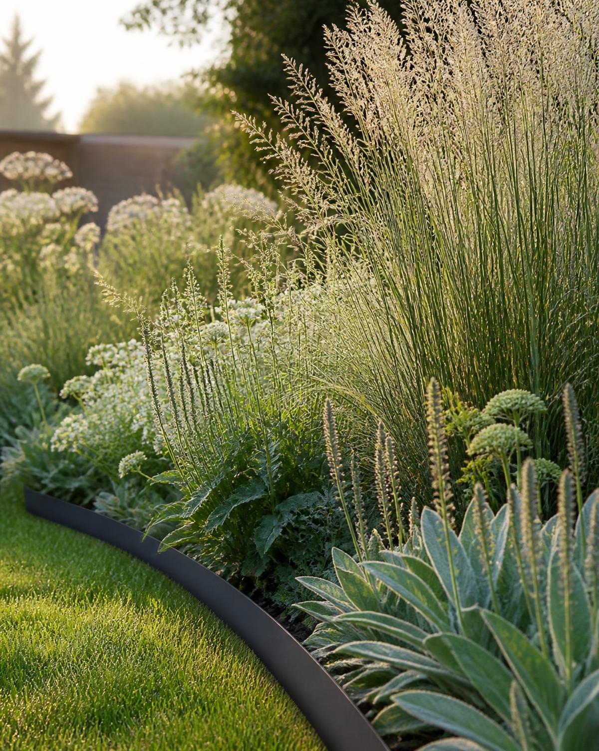 Illustratief beeld van beplanting met vaste planten en siergrassen